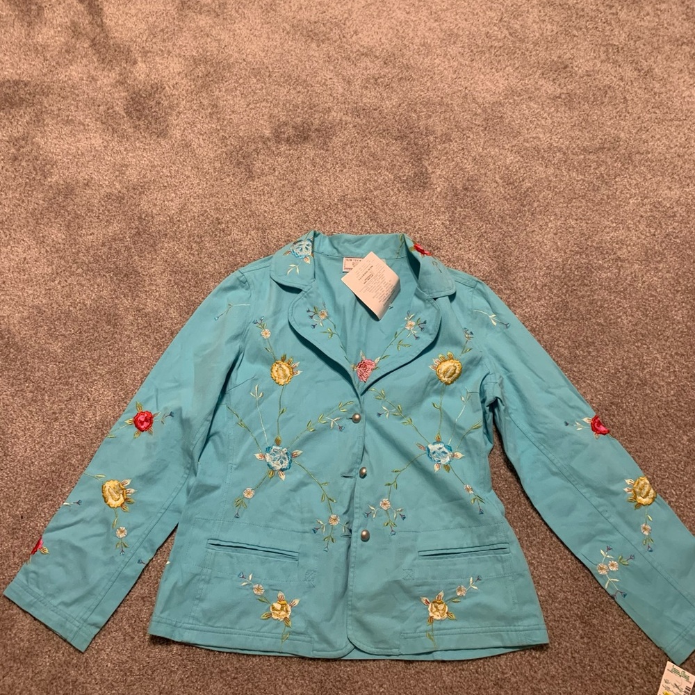 NEW IDENTITY FLORAL JACKET/SHACKET/BLAZER NWT WOMENS
